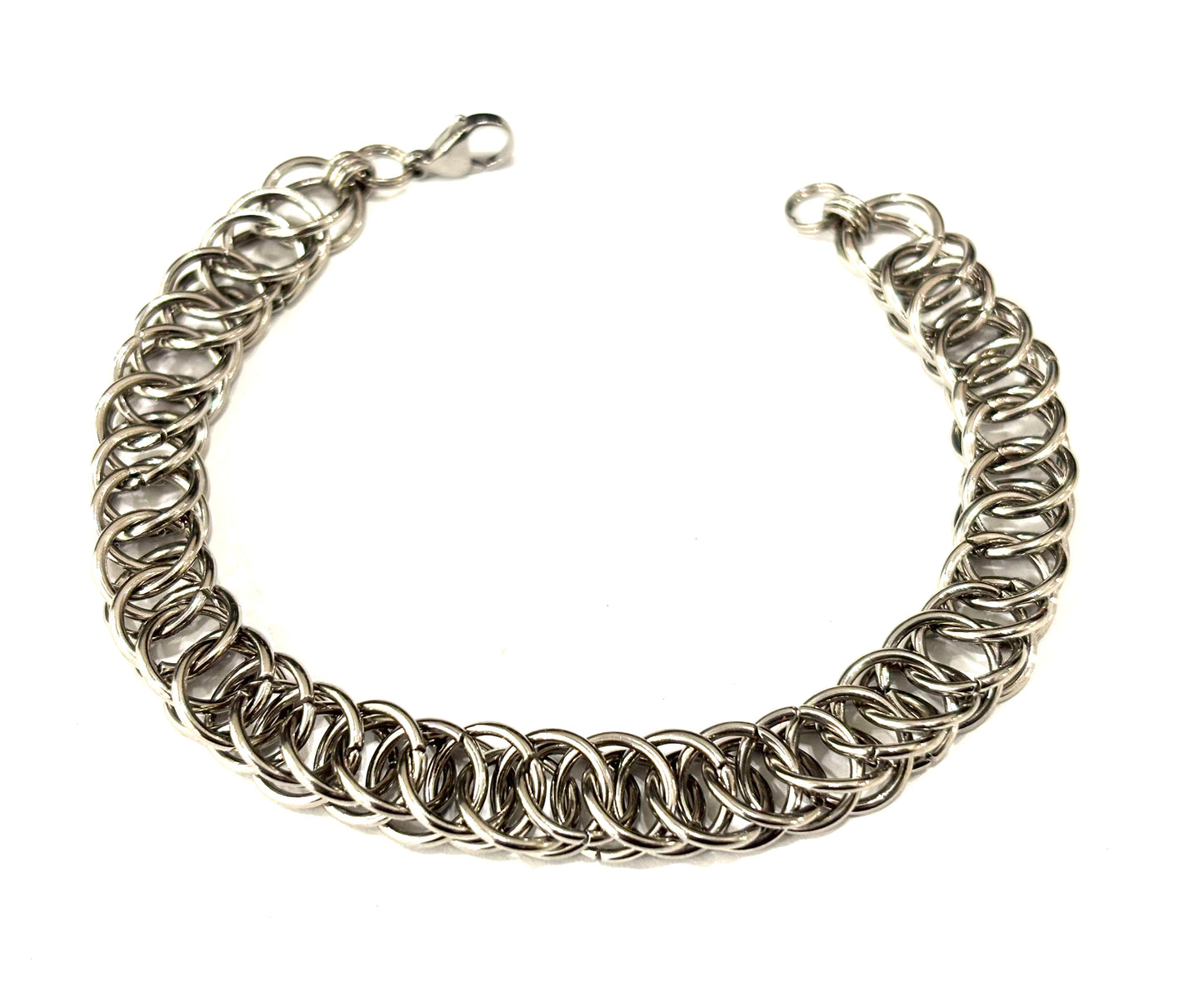 BRACCIALE ACCIAIO CHAINMAIL PERSIANA PIATTA