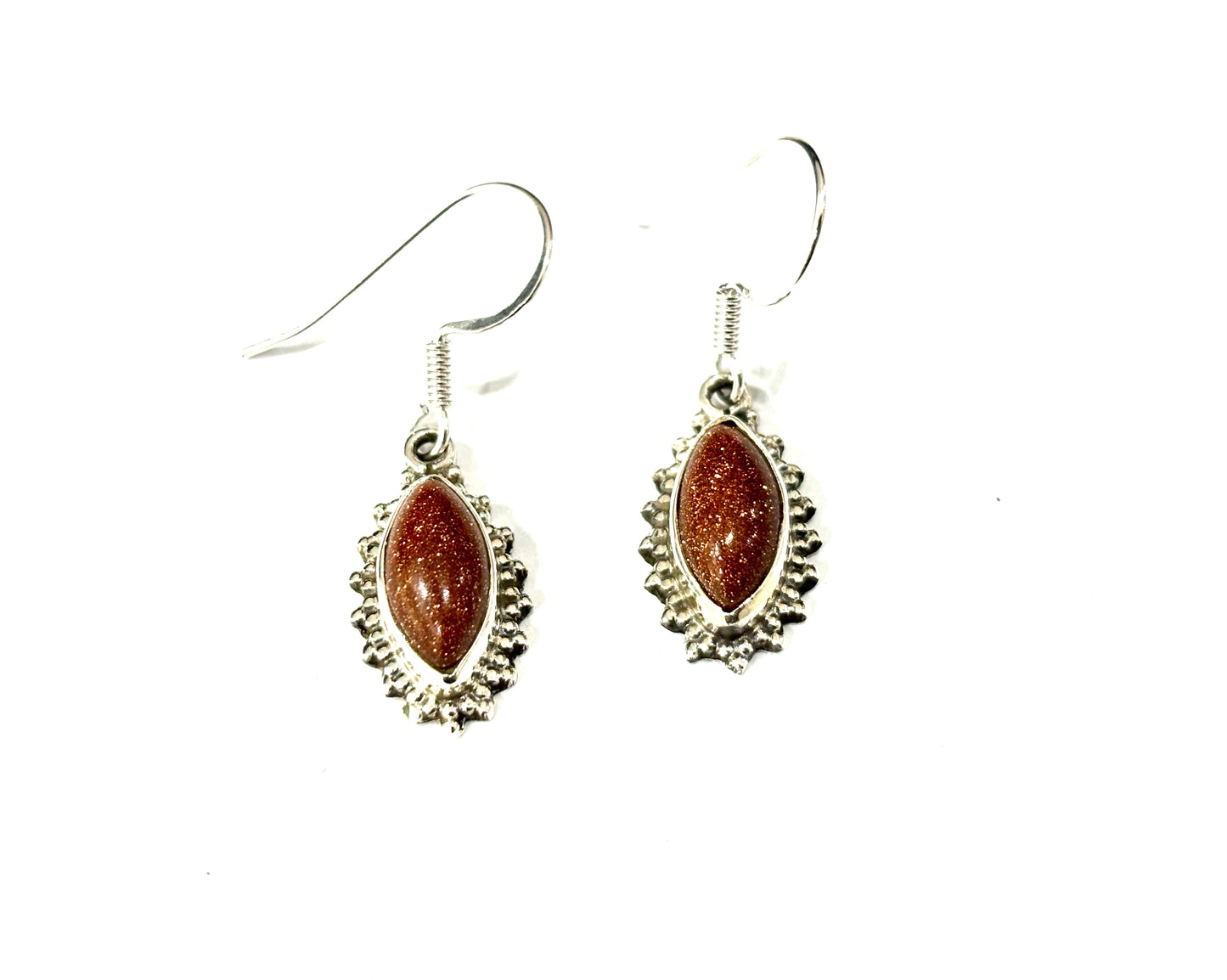ORECCHINI PENDENTI PIETRA DEL SOLE - ARGENTO 925