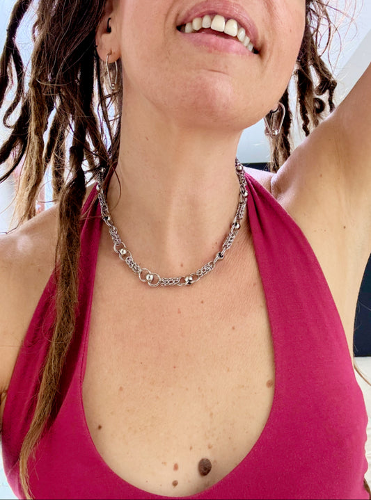 COLLANA KARAMIAU ACCIAIO