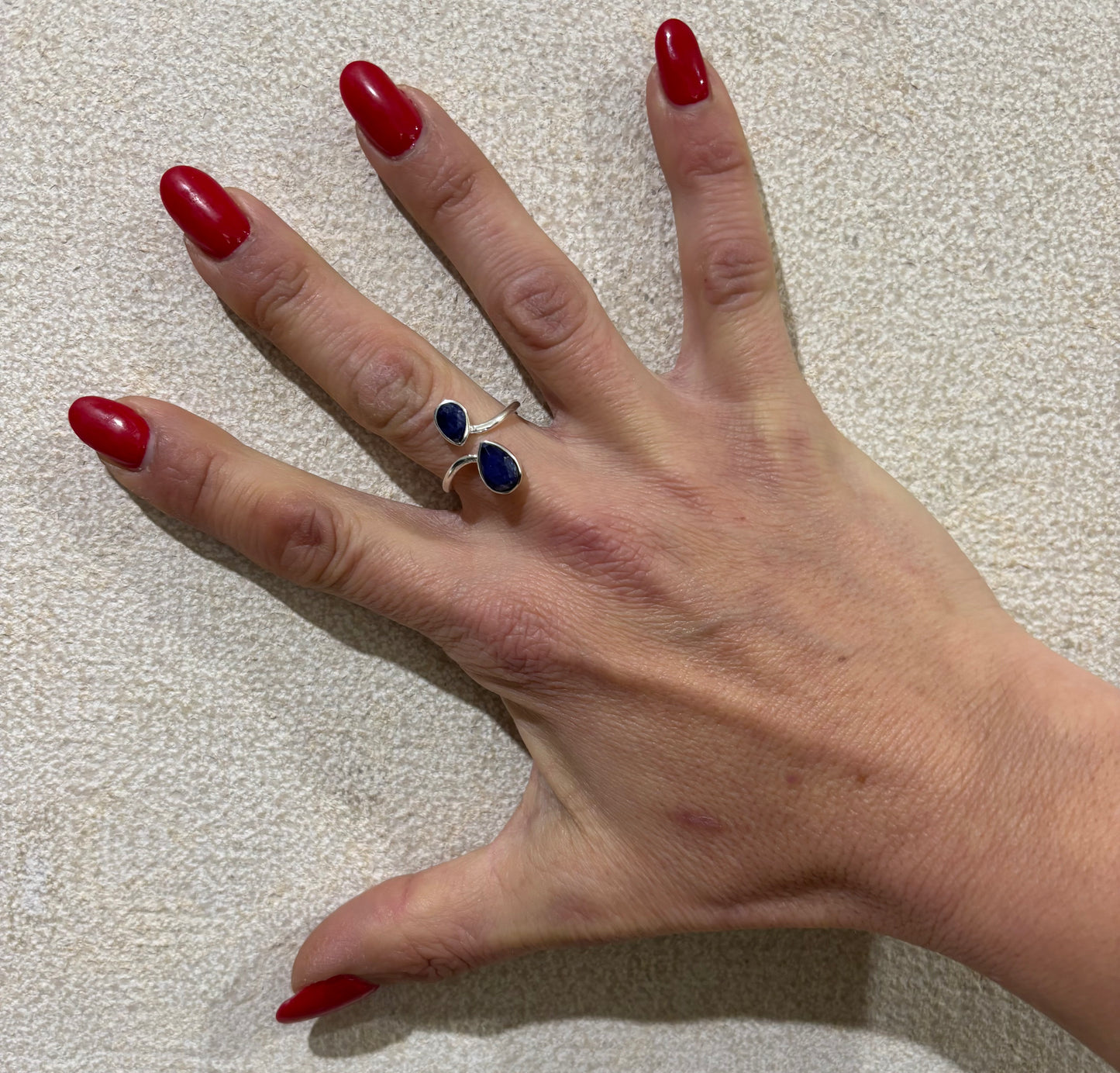 ANELLO CORNIOLA - GOCCE - ARGENTO 925