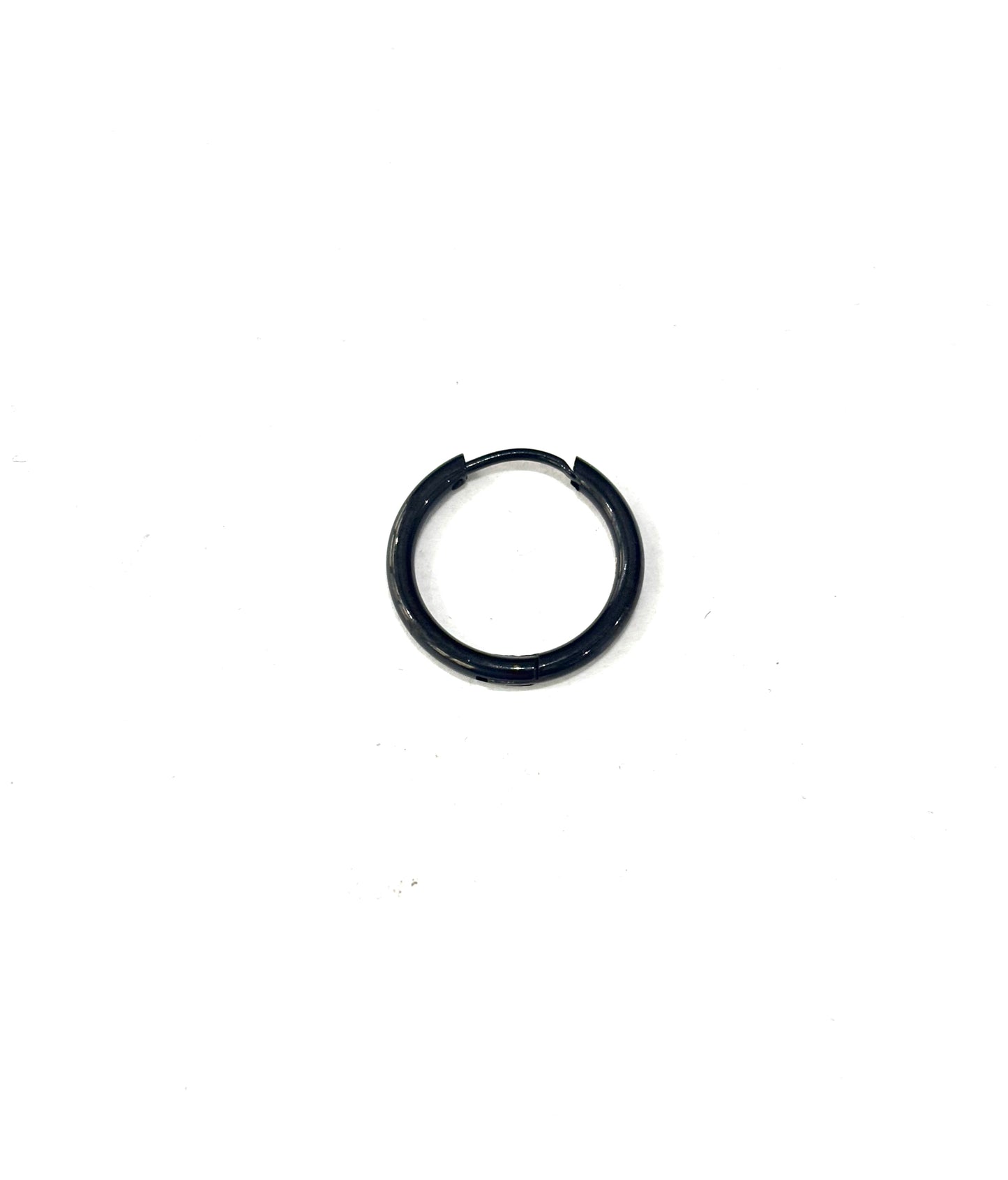 CERCHIO CON CERNIERA ACCIAIO - BLACK PVD - 2MM