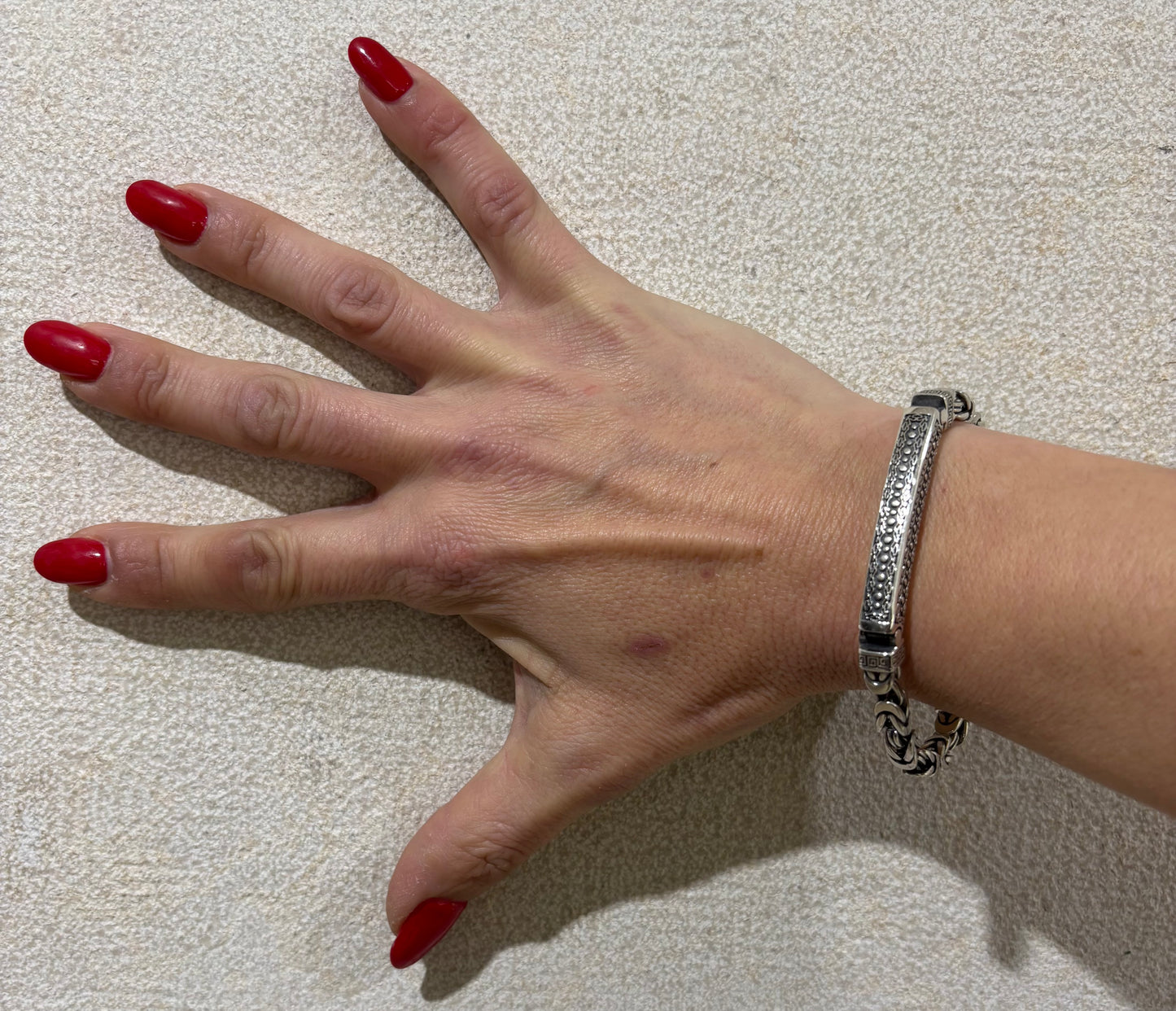 BRACCIALE SNAKE BIZANTINA - PIASTRA CENTRALE - ARGENTO 925