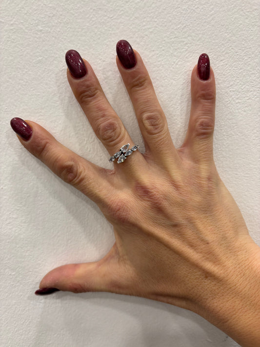 ANELLO SERPENTINA SCINTILLANTE - ARGENTO 925 - ZIRCONI