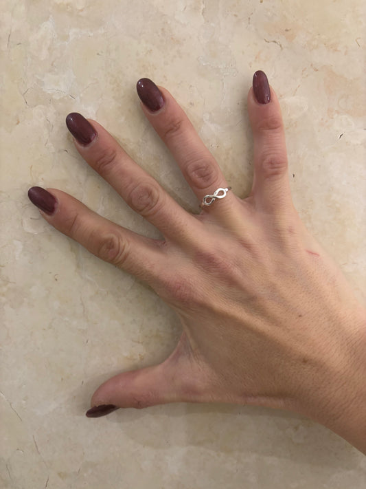 ANELLO INFINITO SOTTILE - ARGENTO 925