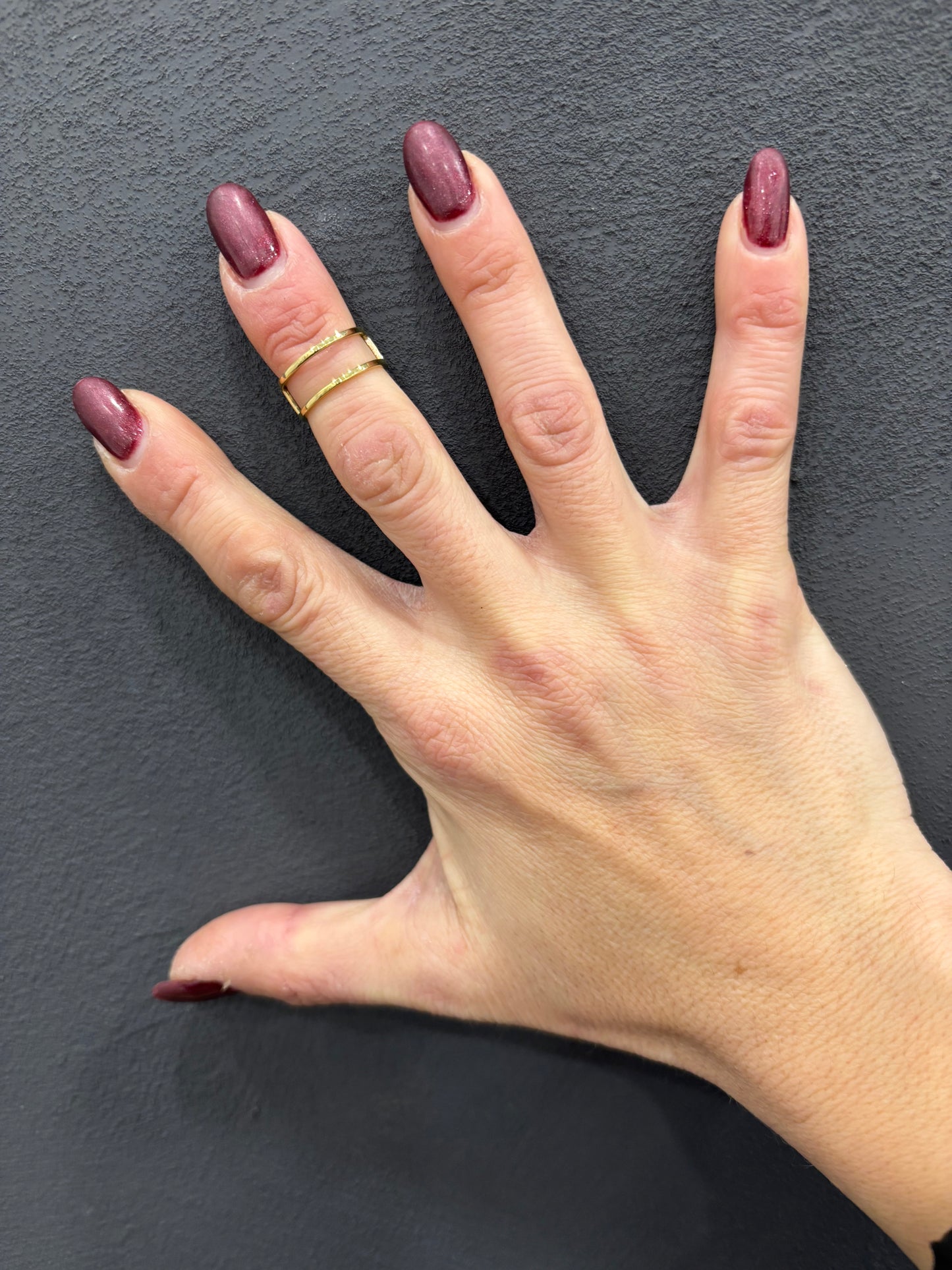 ANELLO OTTONE - FASCIA RIGHE VUOTA