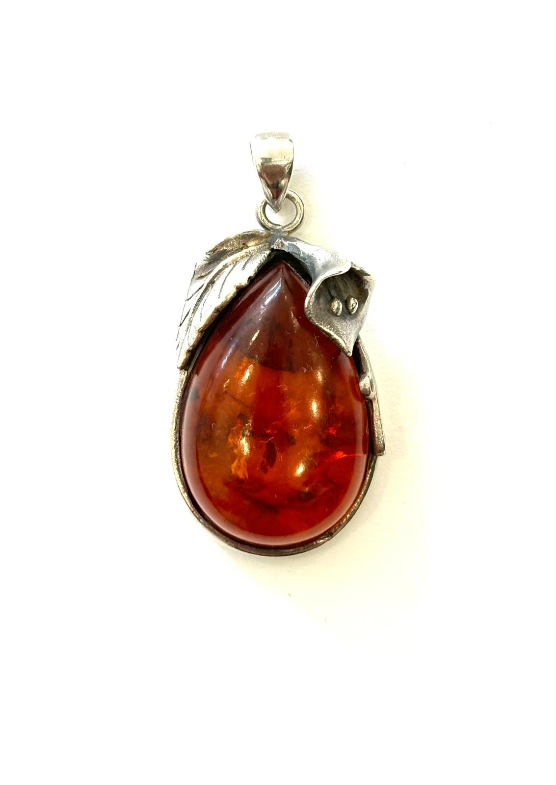CIONDOLO AMBRA ARGENTO 925