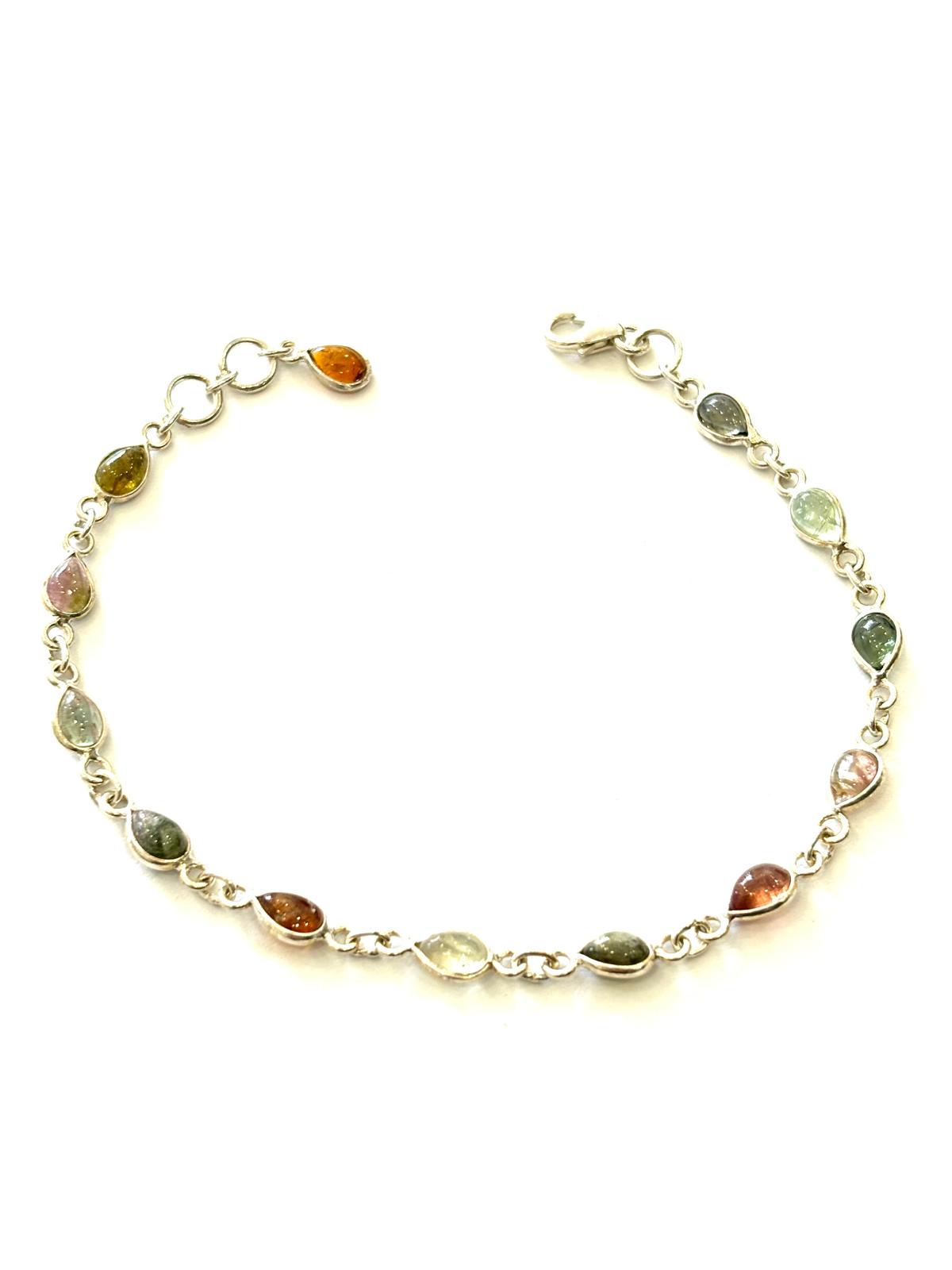 BRACCIALE GOCCE TORMALINA ARGENTO 925