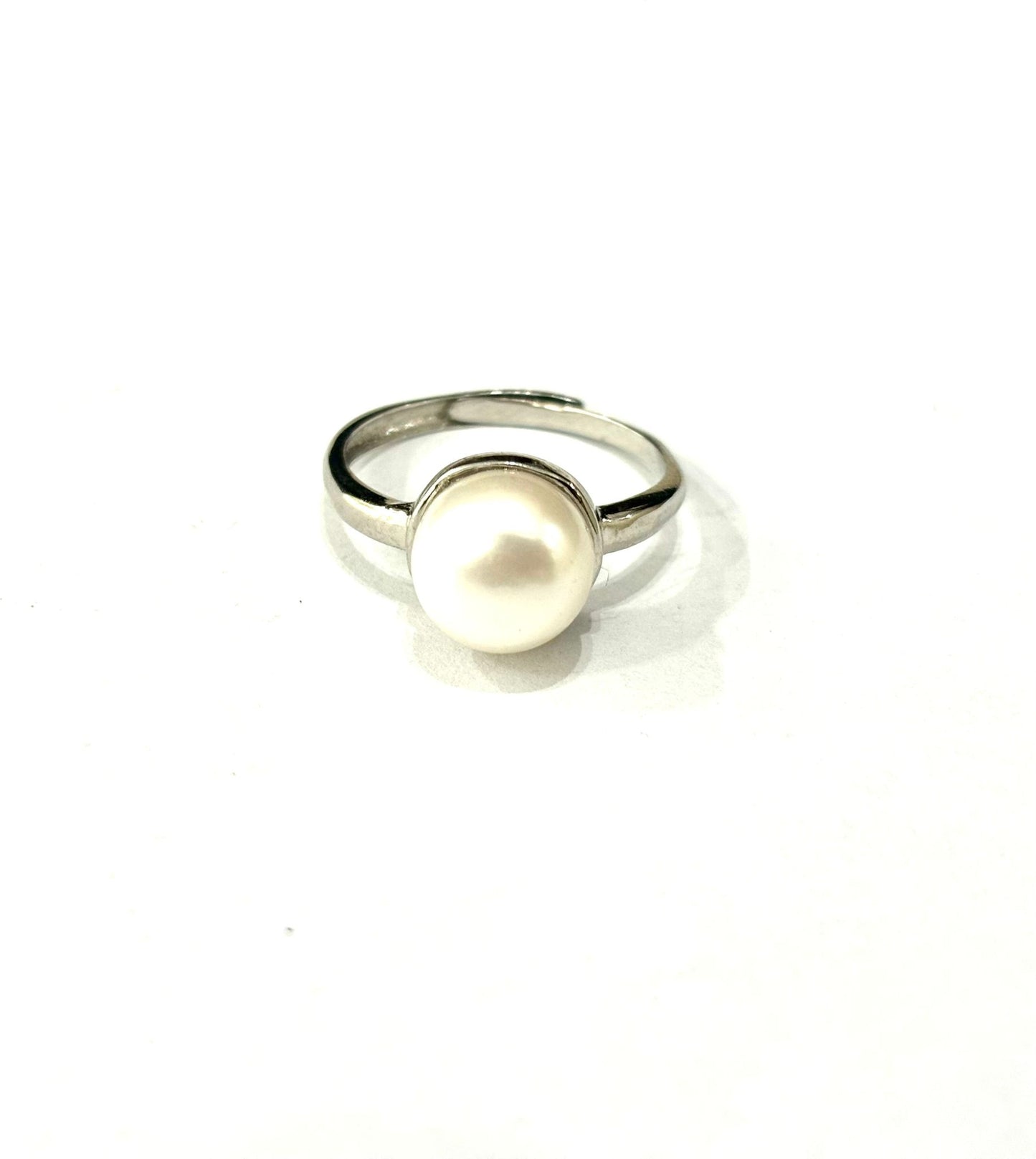 ANELLO PERLA DI FIUME REGOLABILE - ARGENTO