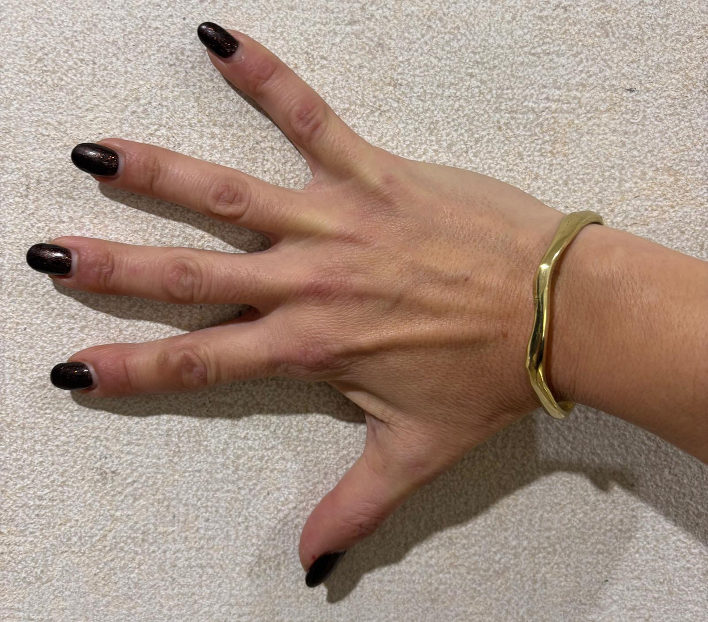 BRACCIALE OTTONE RIGIDO - ONDULATO