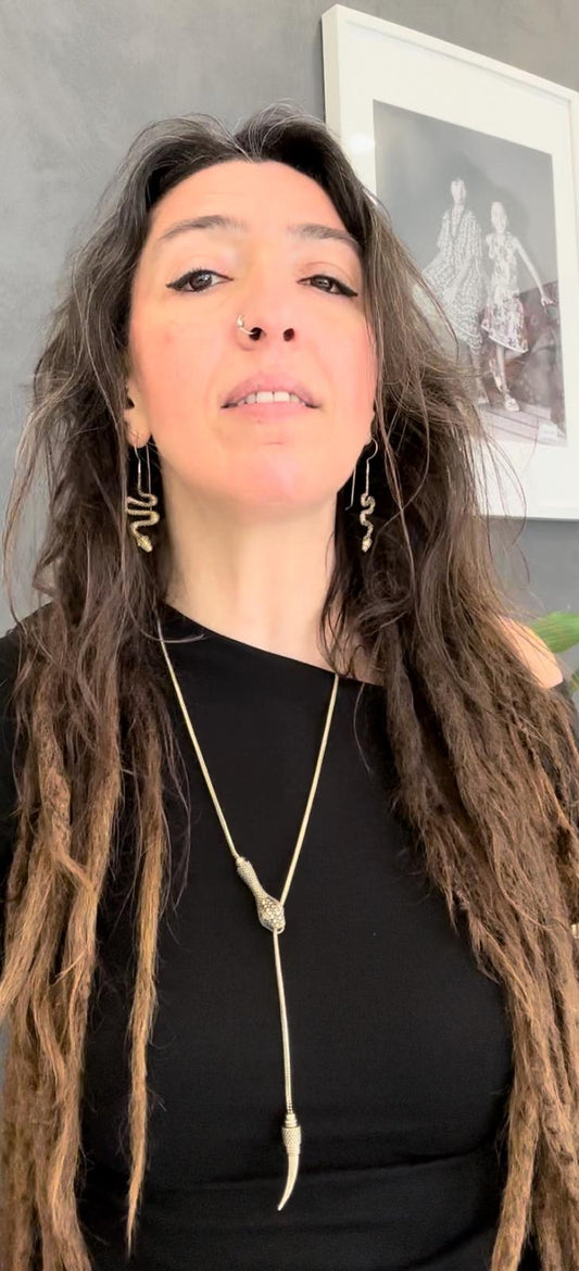 COLLANA SALISCENDI SNAKE - OTTONE