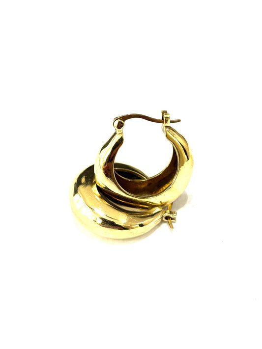 CERCHI BOMBATI MEZZA LUNA OTTONE