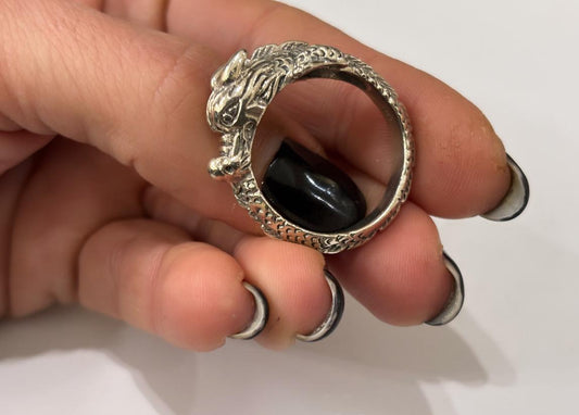 ANELLO OUROBOROS ARGENTO 925