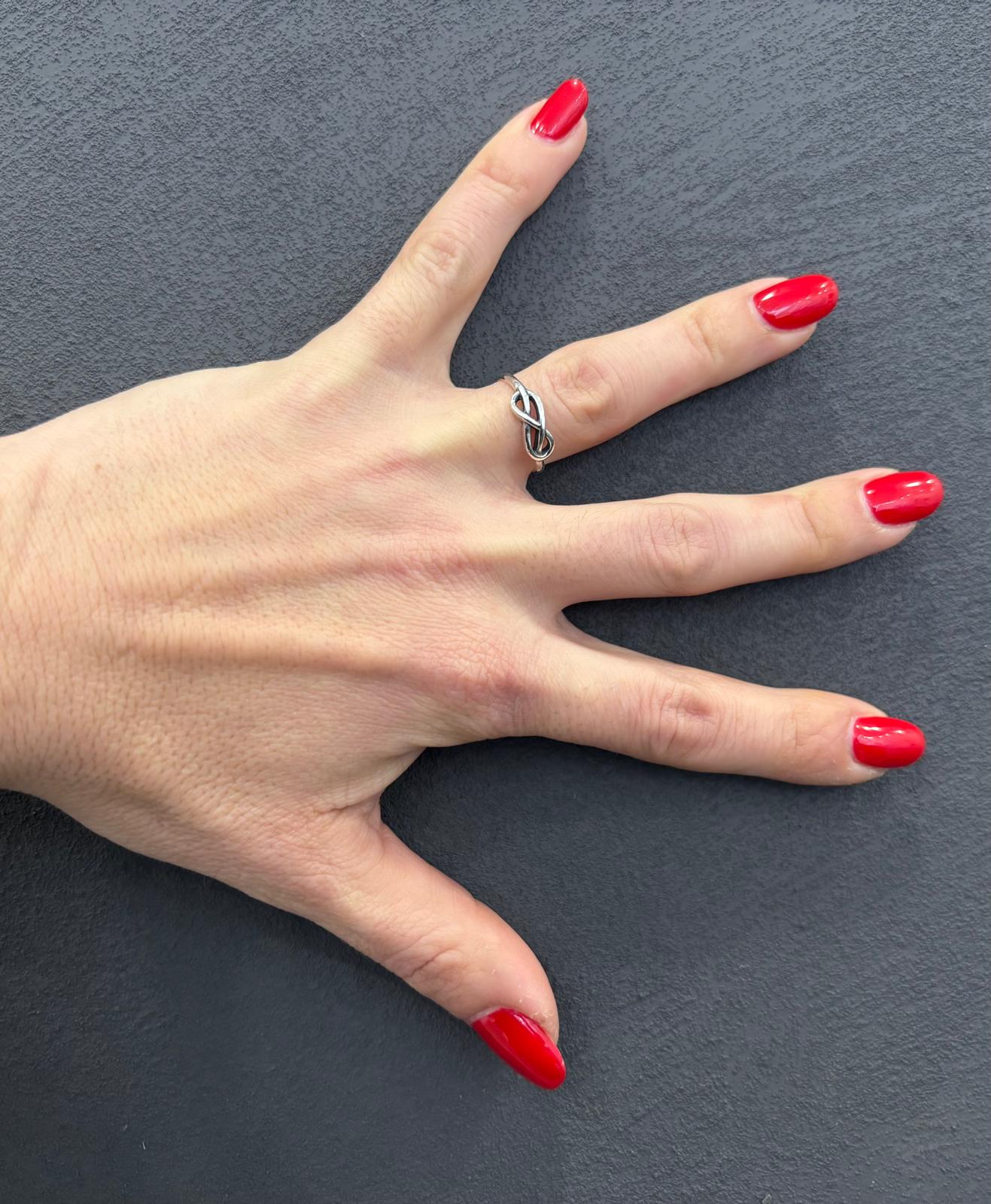 ANELLO NODO INFINITO - ARGENTO 925