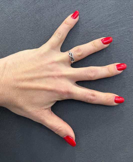 ANELLO NODO INFINITO - ARGENTO 925