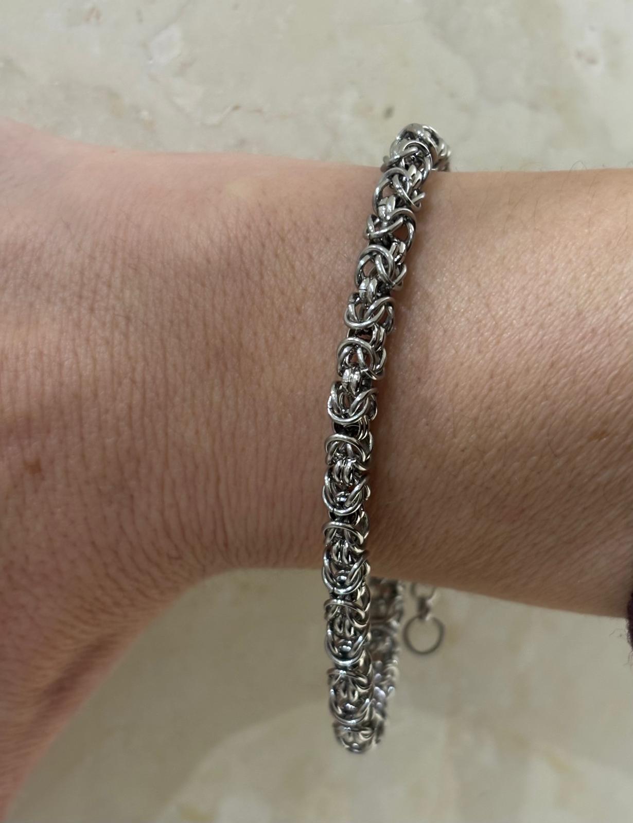 BRACCIALE ACCIAIO - BIZANTINA 5mm