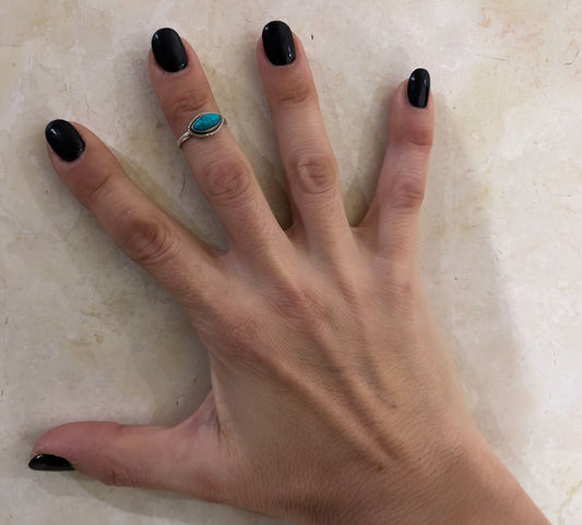 ANELLO AULITE TURCHESE ARGENTO 925