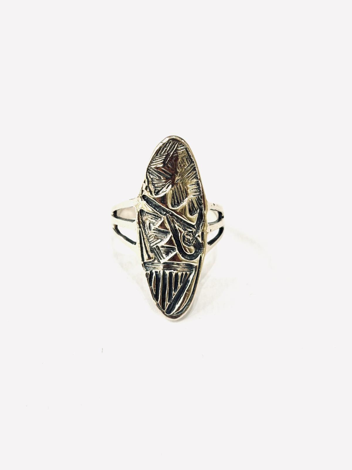 ANELLO INCISIONI TRIBALI ARGENTO 925
