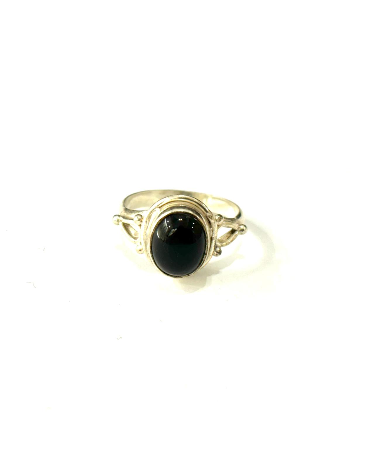 ANELLO ONICE OVALE ARGENTO 925