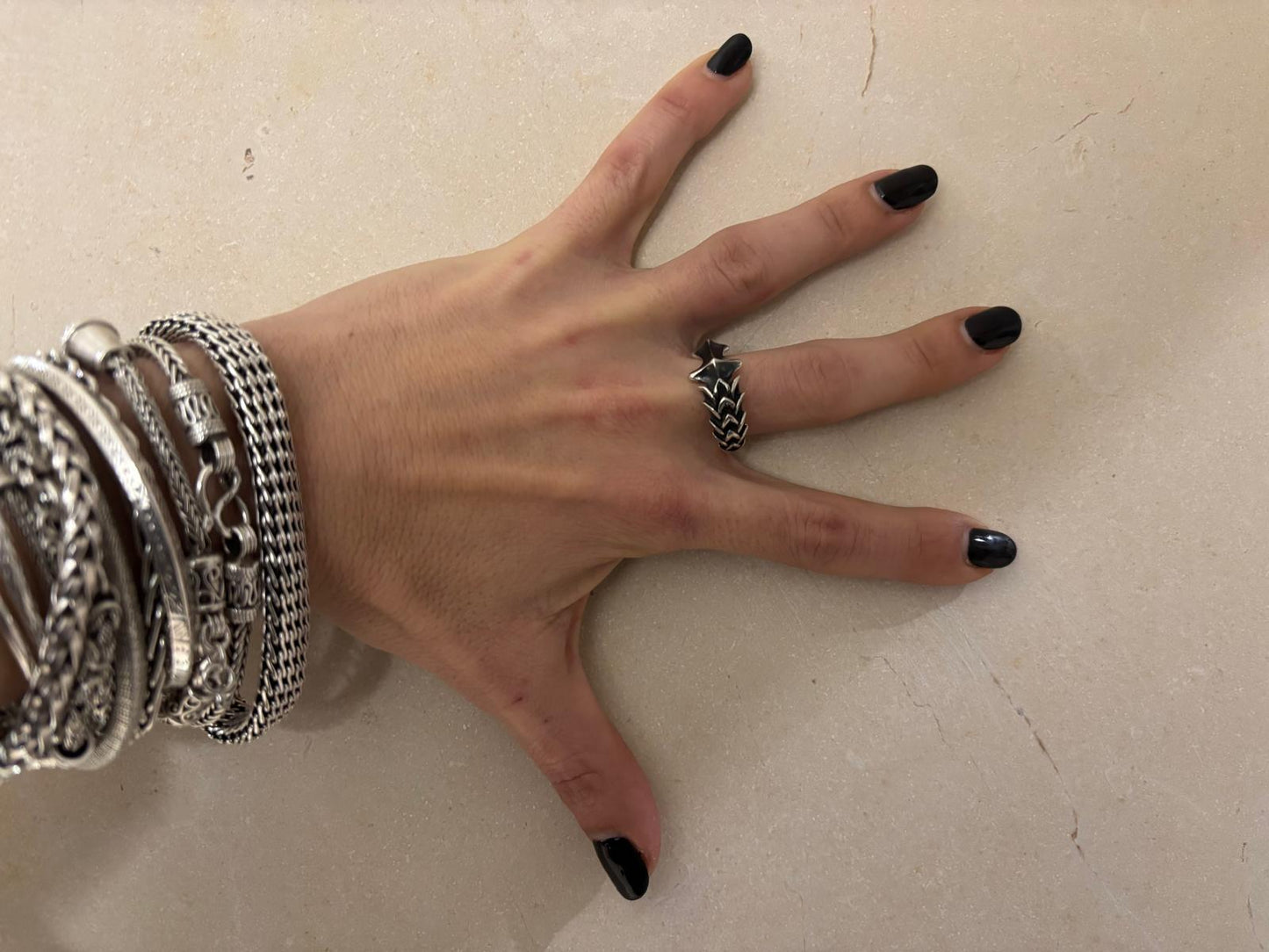 ANELLO DESIGN GEOMETRICO ARGENTO 925