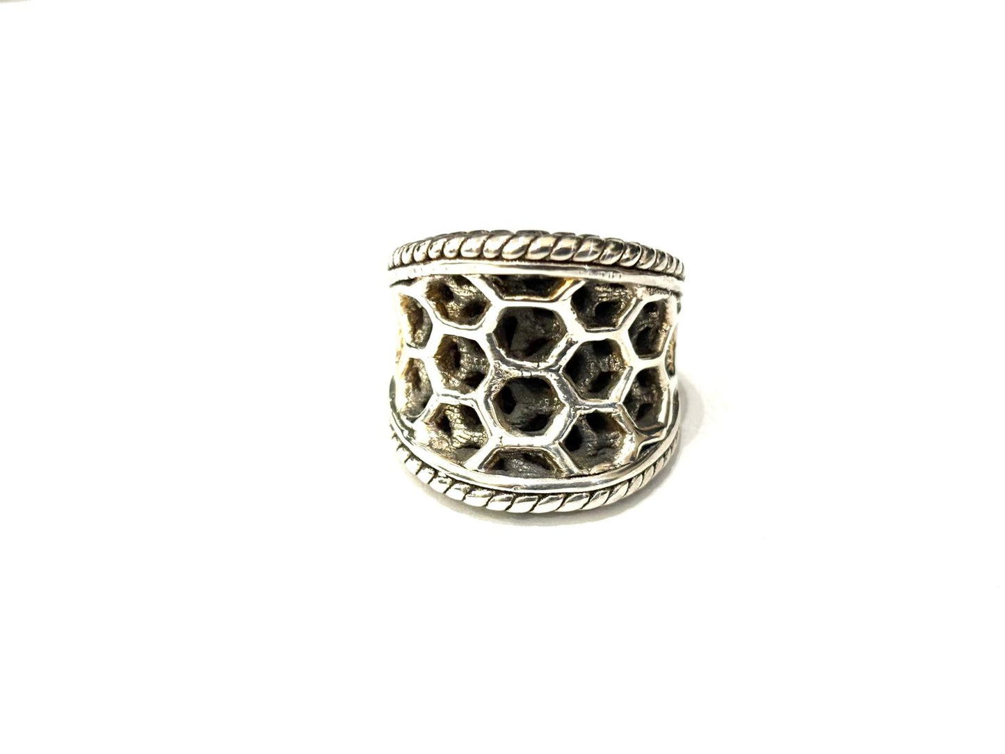 ANELLO DESIGN NIDO D'APE ARGENTO 925