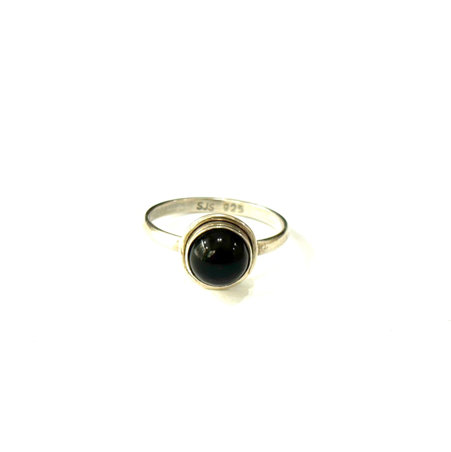 ANELLO ONICE TONDO ARGENTO 925