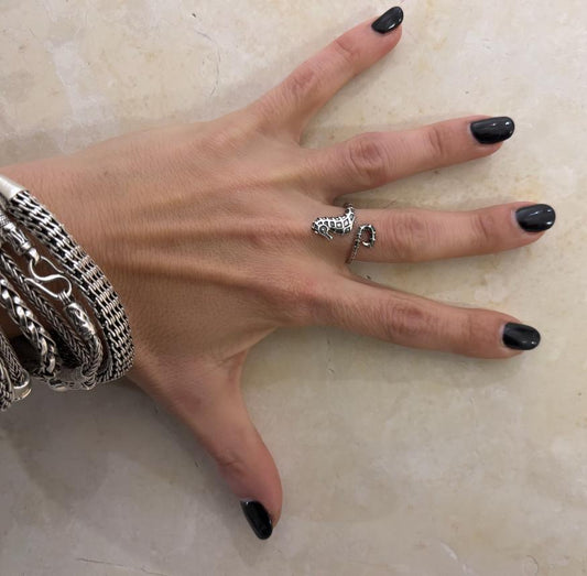 ANELLO CAVALLUCCIO MARINO ARGENTO 925 - REGOLABILE