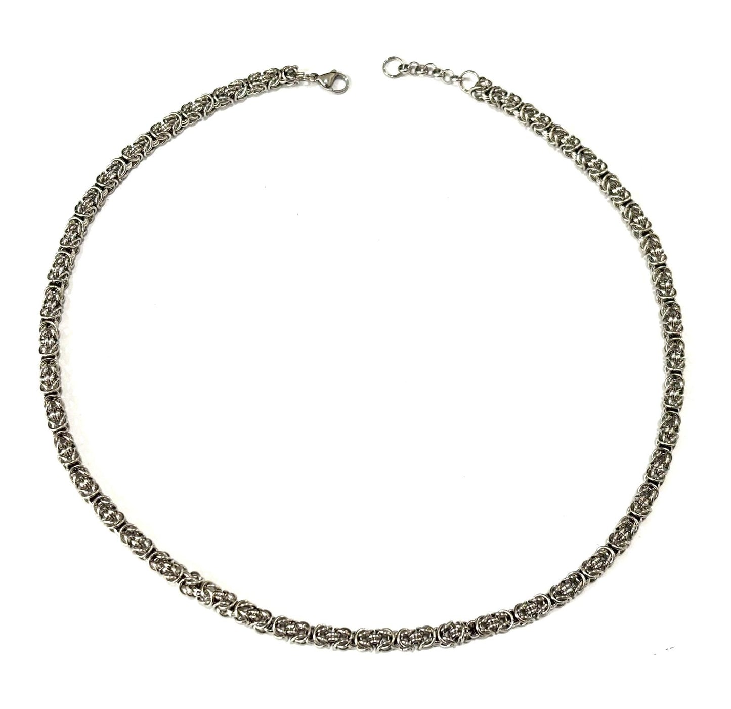 COLLANA ACCIAIO - BIZANTINA 5mm