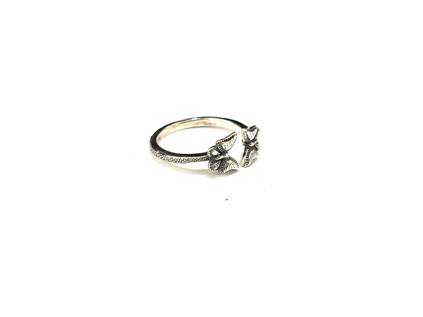 ANELLO DUE FARFALLE - REGOLABILE - ARGENTO 925
