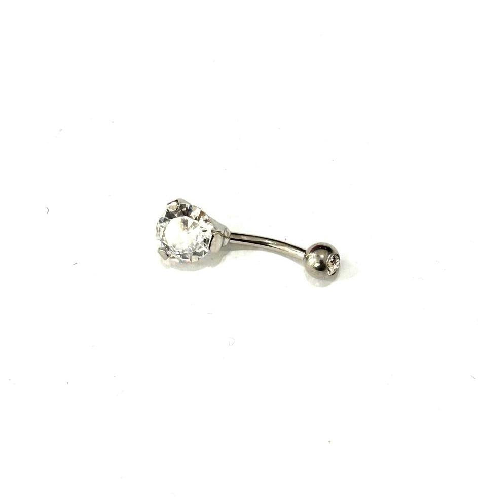PIERCING OMBELICO SWAROVSKI TRE GRIFFE - ACCIAIO 316L