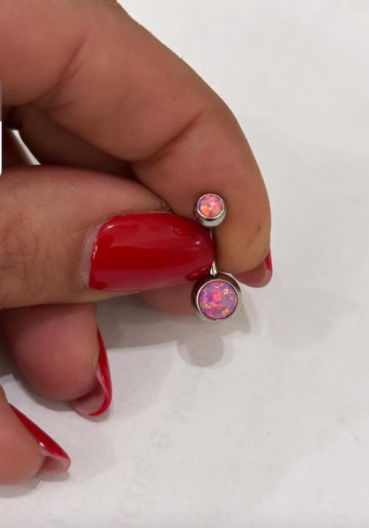 PIERCING OMBELICO OPALE - ACCIAIO 316L