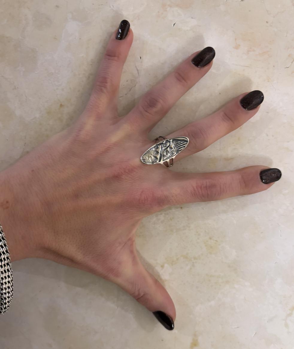 ANELLO INCISIONI TRIBALI ARGENTO 925