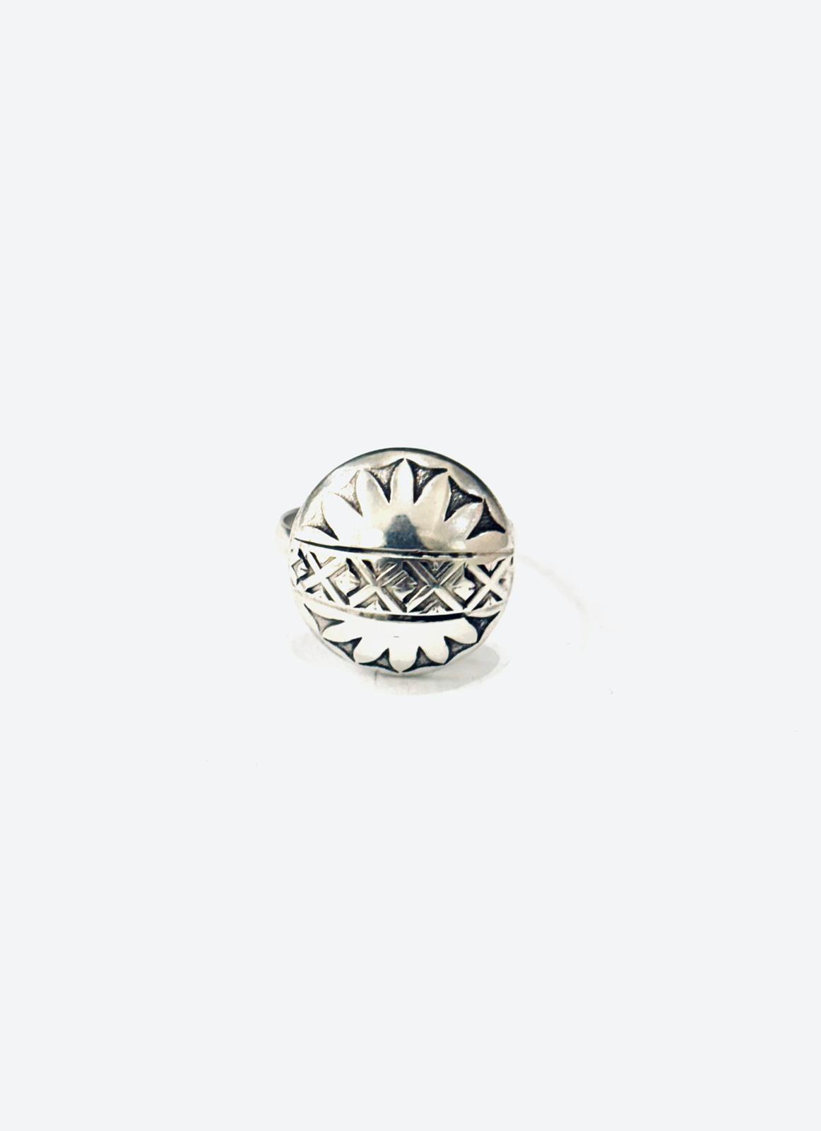 ANELLO GEOMETRICO TRIBALE ARGENTO 925