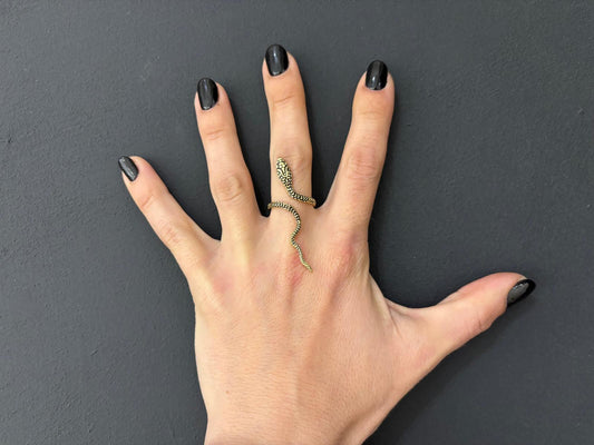 ANELLO SERPENTE OTTONE - REGOLABILE