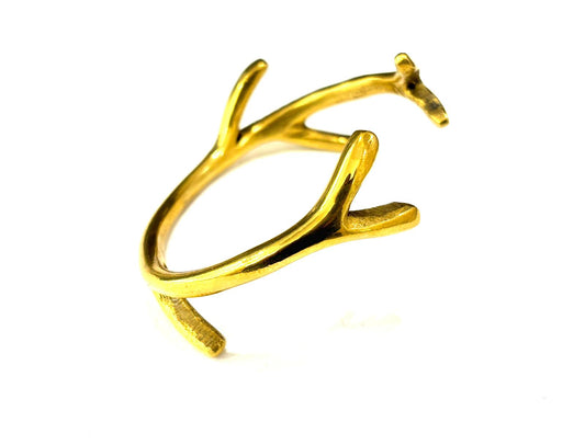 BRACCIALE RIGIDO OTTONE A FORMA DI RAMO