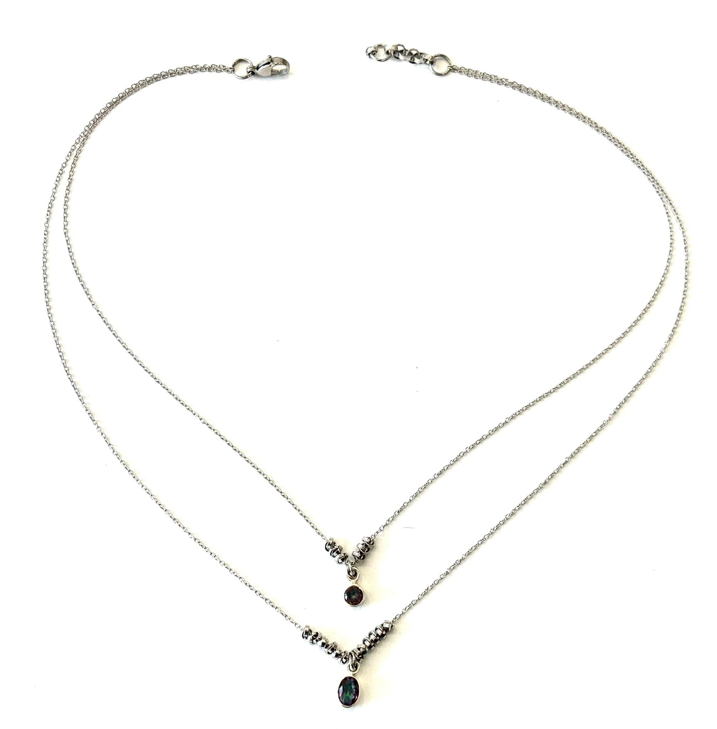 COLLANA SEMPLICITY ACCIAIO - CIONDOLI MYSTIC TOPAZ ARGENTO 925