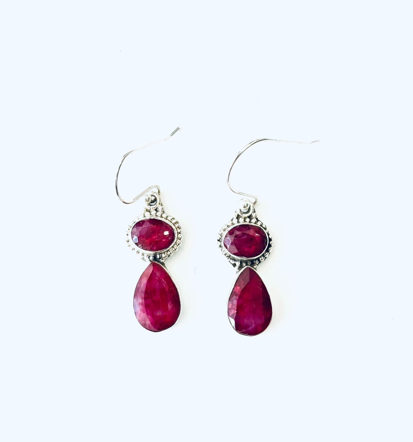 ORECCHINI RADICE DI RUBINO ARGENTO 925