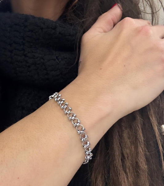 BRACCIALE RETE UNA FILA ACCIAIO