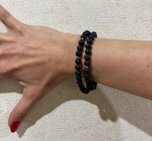 BRACCIALE TEKUBI DOPPIO GIRO - PIETRA LAVICA