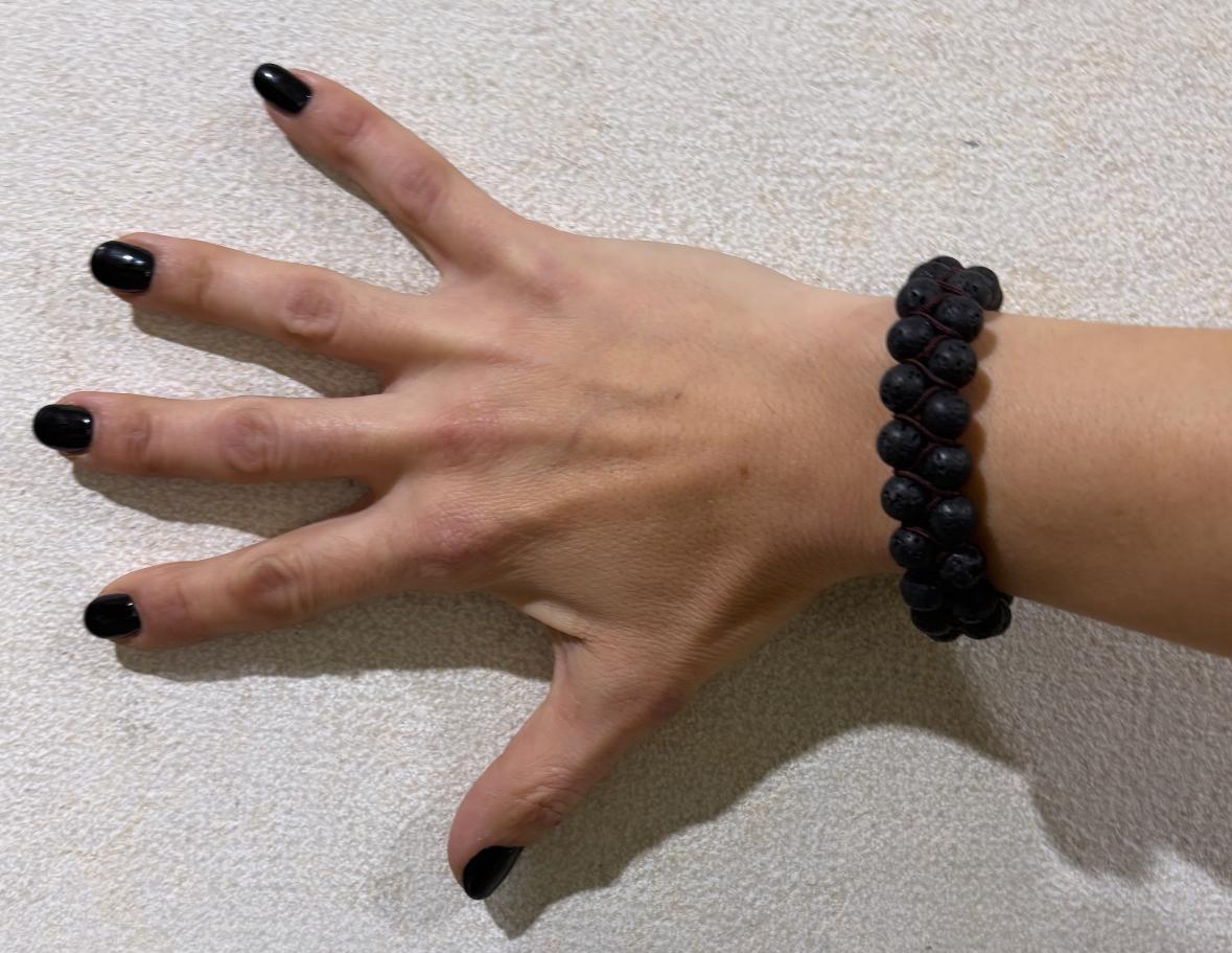 BRACCIALE HOYO PIETRA LAVICA NERA