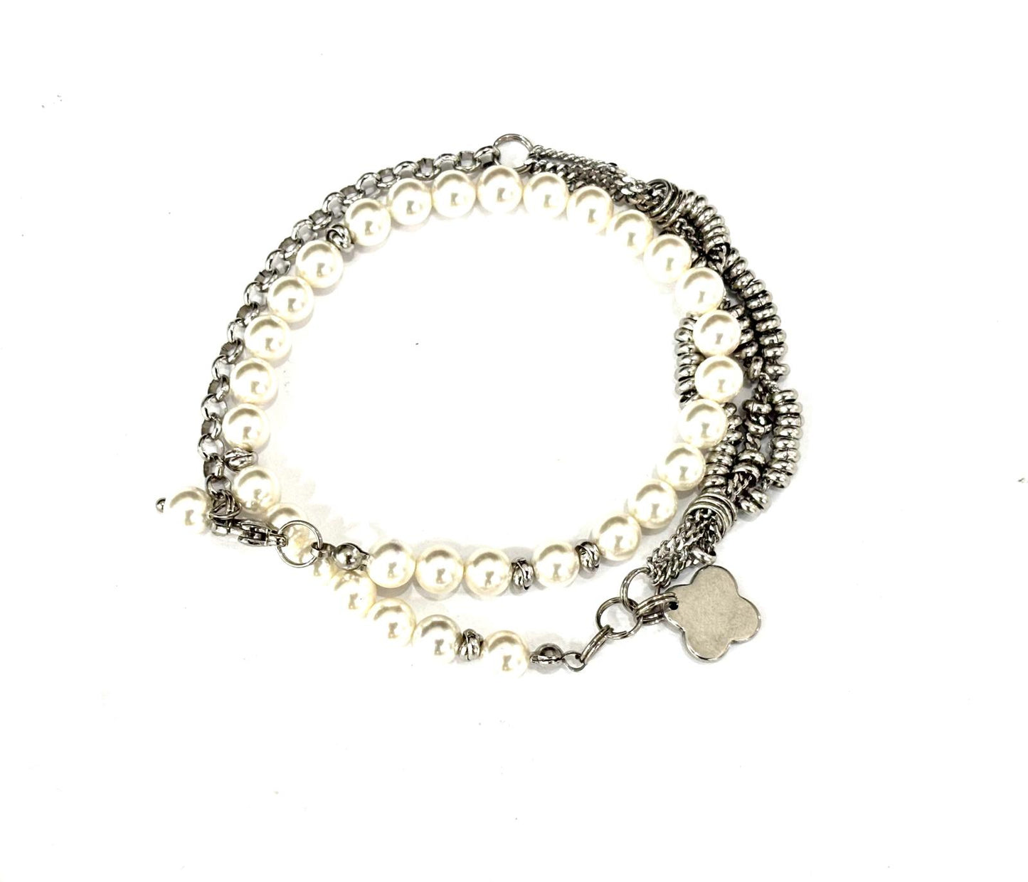 BRACCIALE DOPPIO GIRO SUTONCHEN - PIETRE NATURALI 6MM - ACCIAIO