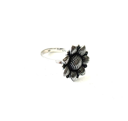 ANELLO GIRASOLE - ARGENTO 925 BRUNITO