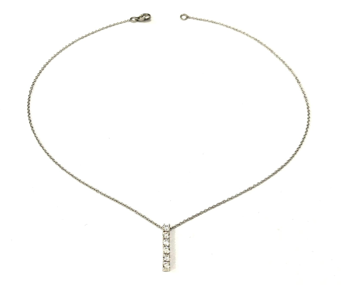 COLLANA ACCIAIO - PENDENTE TENNIS ARGENTO 925