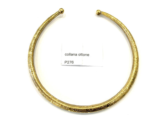 COLLANA GIROCOLLO SEMIRIGIDA OTTONE - DIVERSE VARIANTI