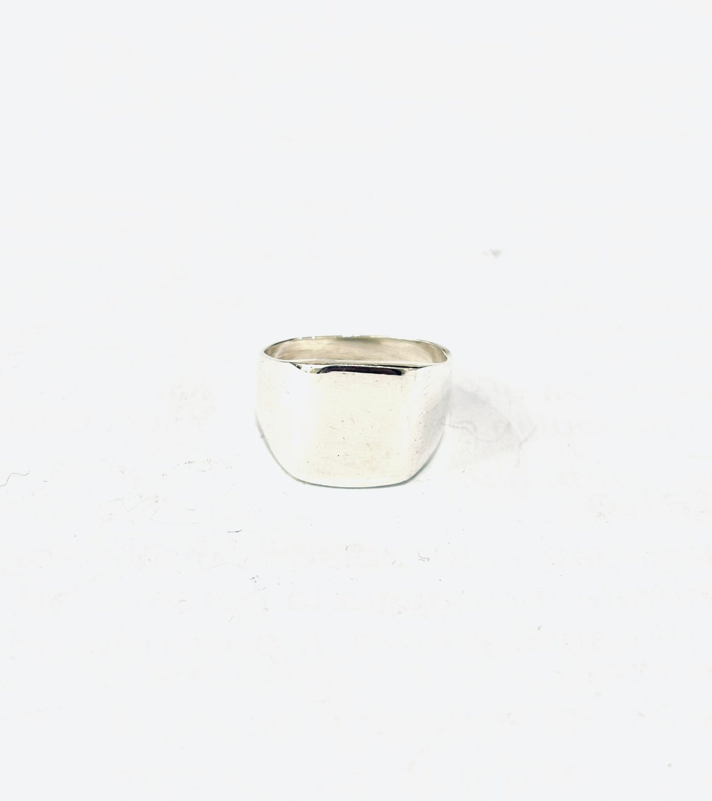 ANELLO CHEVALIER RETTANGOLO LISCIO ARGENTO 925