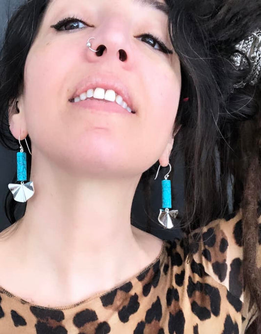 ORECCHINI PENDENTI AULITE TURCHESE ARGENTO 925