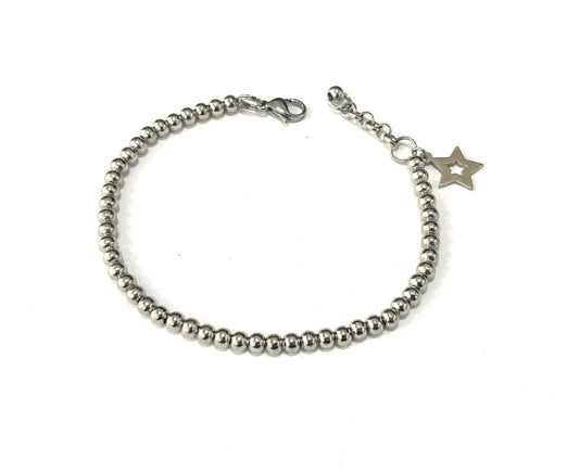 BRACCIALE SFERE ACCIAIO - STELLA ACCIAIO