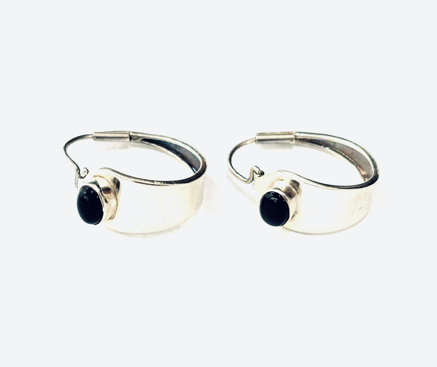 CERCHI CON PIETRA ONICE - ARGENTO 925