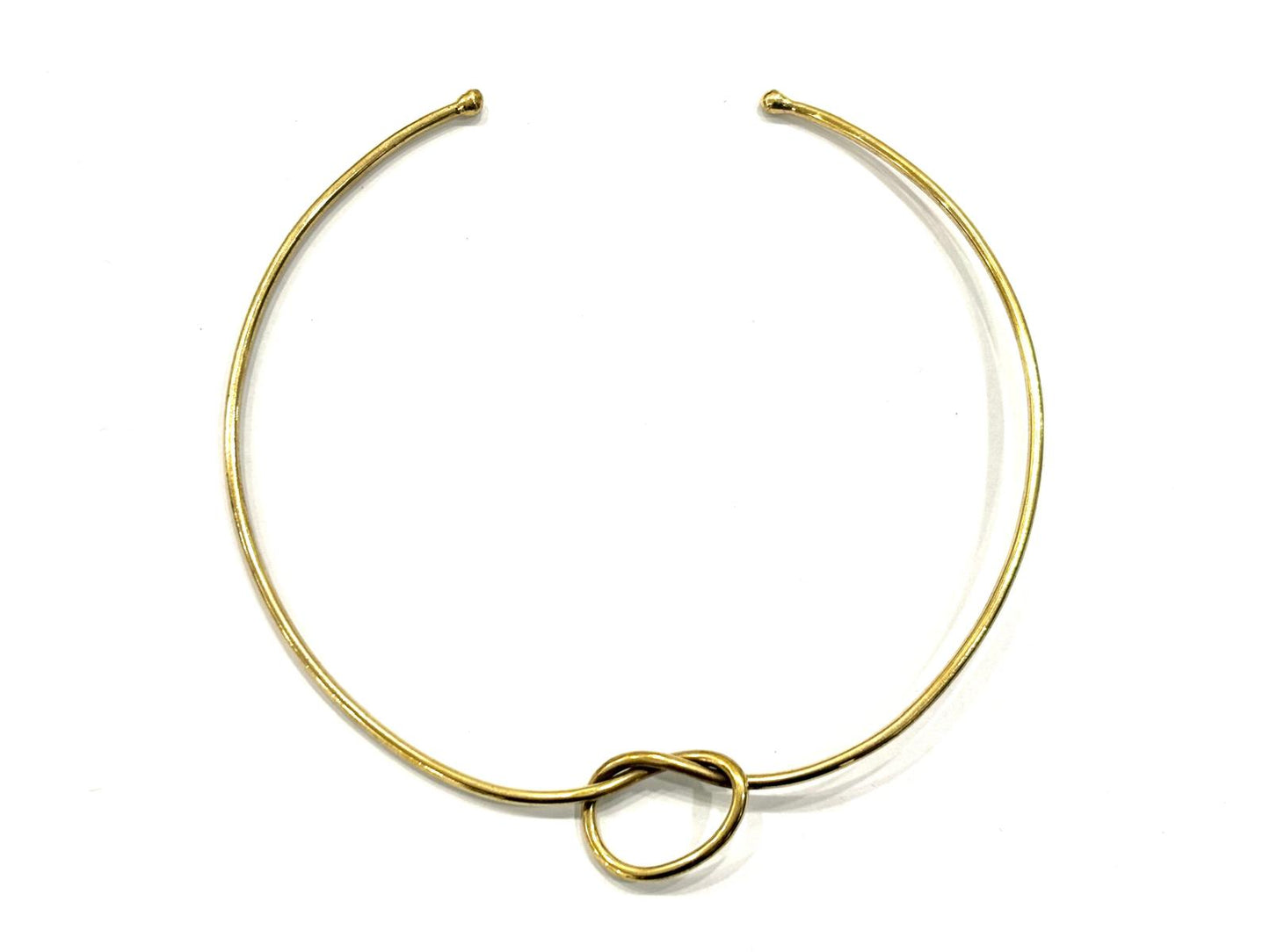 COLLANA OTTONE RIGIDA - NODO