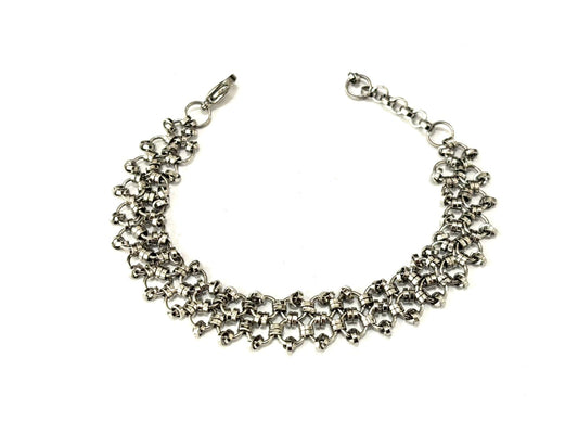 BRACCIALE RETE DUE FILE ACCIAIO