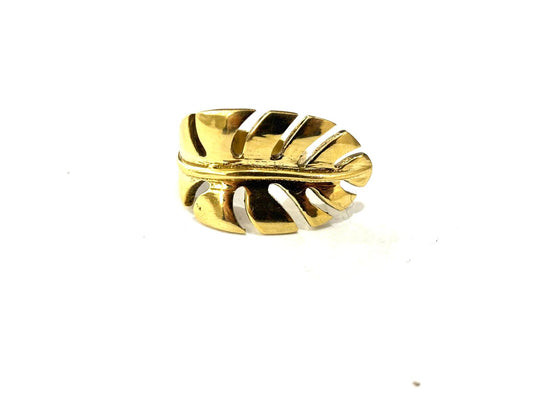 ANELLO OTTONE - FOGLIA MONSTERA
